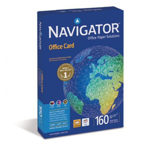 Papel 160gr Fotocopia A3 Navigator Office Card 1x250Fls , Navigator , 1801102 , 5602024381391